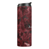 エレガントなバーガンディレッドの花のブライズシャワー タンブラー (回転左)