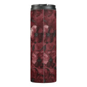 エレガントなバーガンディレッドの花のブライズシャワー タンブラー (裏面)