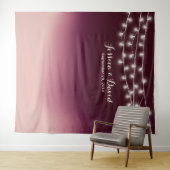 エレガントなバーガンディレッドオンブル結婚式バックドロップス タペストリー (インサイチュ(横))