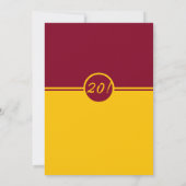 エレガントなバーガンディーとゴールドのおしゃれな20歳の誕生日 招待状 (裏面)