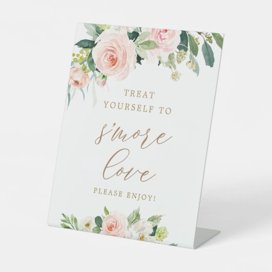 エレガントなバーガンディーのスモアラブ・スモアバーサイン 台座サイン (正面)