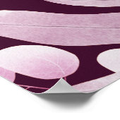 エレガントなバーガンディーの大きな葉のブライダルシャワーのお出迎え ポスター (角)