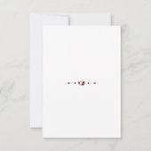 エレガントなバーガンディーレッド マーサラ フラワーの結婚式出欠確認カード 出欠カード (裏面)