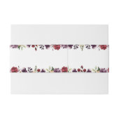 エレガントなバーガンディー水彩花モチーフのウェディング 招待状ベリーバンド (裏面例)