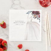 エレガントなバーガンディ フラワー ブライダル シャワー (インサイチュ)