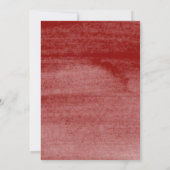 エレガントなバーガンディ フローラル ヴィクトリアン ブライダル シャワー 招待状 (裏面)