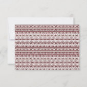 エレガントなバーガンディ ヘンナ インドの結婚式 案内 招待状 (裏面)