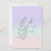 エレガントなパステルカラーのボタニカルなキンセアニエラの招待状 招待状 (裏面)