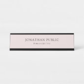 エレガントなパステルカラーの専門のモダンなデザイン デスクネームプレート (正面)