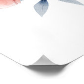 エレガントなパステルカラーの花のブライダルシャワーウェルカム ポスター (角)