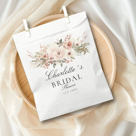 エレガントなパステルカラーの花束 ブライダルシャワー フェイバーバッグ