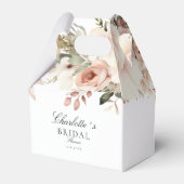 エレガントなパステルカラーの花束 ブライダルシャワー フェイバーボックス (正面サイド)