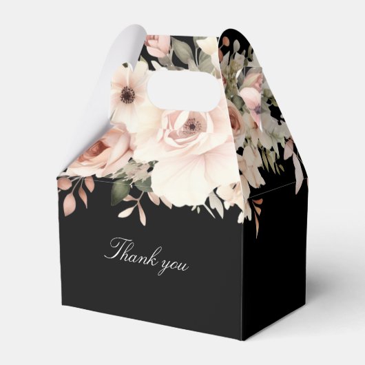 エレガントなパステルカラーの花束 ブライダルシャワー フェイバーボックス (裏面サイド)