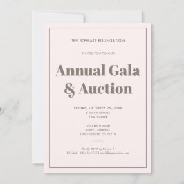 エレガントなパステルピンクのミニマルビジネスイベント 招待状