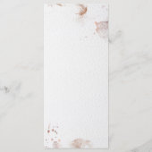 エレガントなパステルピンクの花フレーム ファンシー メニュー (裏面)