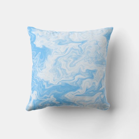 エレガントなパステル調の青いキンセアニェラ クッション (裏面)