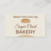 エレガントなパステル調ベーカリー Sugar Cloud Bakery 名刺 (正面)