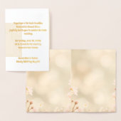 エレガントなパステル フラワー ウェディング インビテーション | ソフトな水彩 箔カード (ディスプレー)