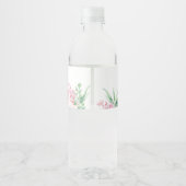 エレガントなパステル フラワー | ブライダル シャワー ペットボトルラベル (裏面)