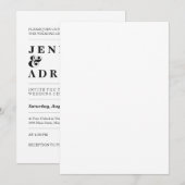 エレガントなパステル ミニマル ホワイト モダン シンプル 招待状 (正面/裏面)