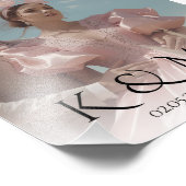 エレガントなパステル ヴィンテージスタイルの結婚式の絵 フォトプリント (角)