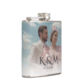 エレガントなパステル ヴィンテージスタイルの結婚式の絵 フラスク (右)