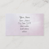 エレガントなパターンによってはピンクかピンクが開花します 名刺 (裏面)