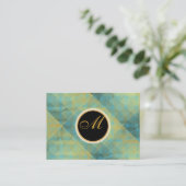 エレガントなパターンターコイズ 名刺 (スタンド正面)