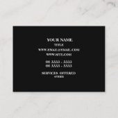 エレガントなパターンターコイズ 名刺 (裏面)