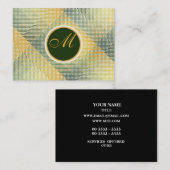 エレガントなパターン緑 名刺 (正面/裏面)