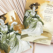 エレガントなパリのヴィンテージ グラマー メニュー カード