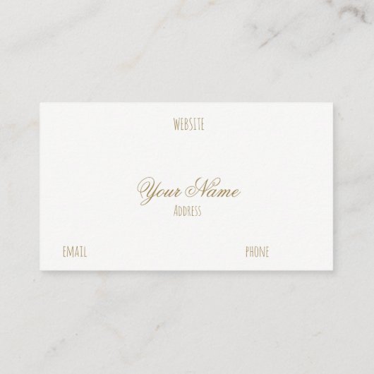 エレガントなパリ愛フランスの金ゴールドの一見のタイポグラフィ 名刺 (裏面)