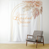 エレガントなパンパスグラス フラワーブライダルシャワー タペストリー (インサイチュ)