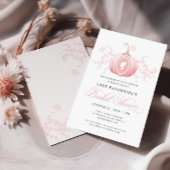 エレガントなパンプキンのブライダルシャワー 招待状