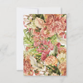 エレガントなパンプキンの花のベイビーシャワー 招待状 (裏面)