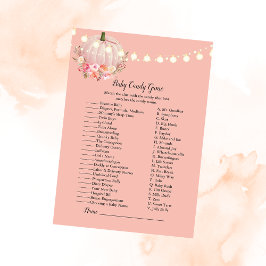 エレガントなパンプキンベイビーキャンディゲーム ベイビーシャワーゲーム 招待状