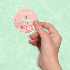 エレガントなパンプキン感謝 ラウンドシール