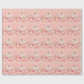 エレガントなパンプキン柄 | ブラッシュピンク ラッピングペーパー (フラット)