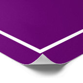 エレガントなパーソナライズされたシックなパープルの結婚式の看板 ポスター (角)