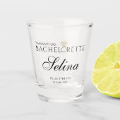 エレガントなパーソナライズされたブライズメイドパーティー ショットグラス (正面)