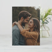 エレガントなパーソナライズされた写真 ウェディング 招待状 カード (スタンド正面)