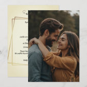 エレガントなパーソナライズされた写真 ウェディング 招待状 カード (正面/裏面)