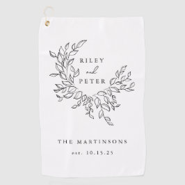 エレガントなパーソナライズされた結婚式場 ゴルフタオル