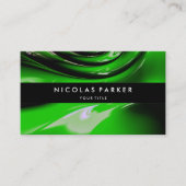 エレガントなパーソナライズな緑車のペンキのモダン 名刺 (正面)