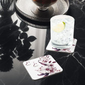 エレガントなパーソナライズドフラワープレート コースター