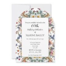 エレガントなパーソナライズドフラワーラック 60歳の誕生日