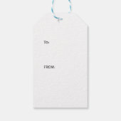 エレガントなパーソナライズド フラワーのモノグラム ギフトタグ (裏面)