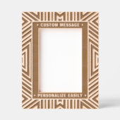 エレガントなパーソナライズ彫刻 幾何学的なアートデコ レーザー彫刻フレーム (正面)