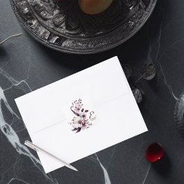 エレガントなパーソナライズ オーチッド フラワーズ スクエアシール