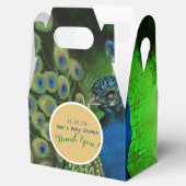 エレガントなパーソナライズ ガブリーボックス ペコックの羽根 フェイバーボックス (オープン)